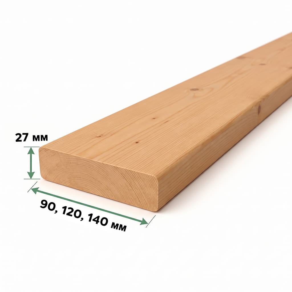 Палубная доска 27x90,120,140 Сорт ПРИМА